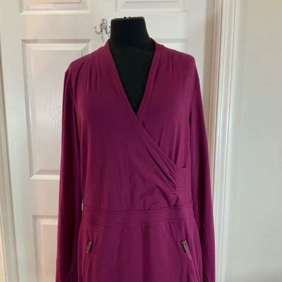 Athleta Suedy Lady Dress Nighshade Purple Athleisure Travel Dress Size XL - Picture 3 of 11